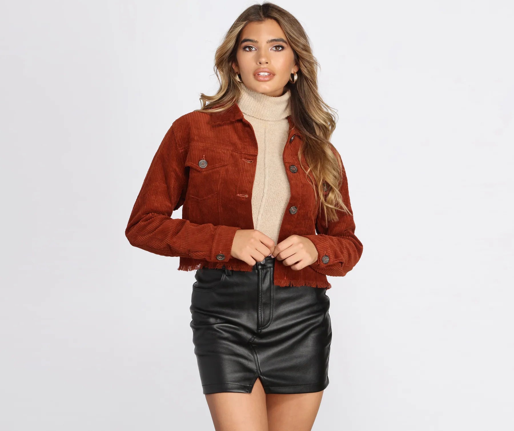 Worth Their While Corduroy Cropped Jacket