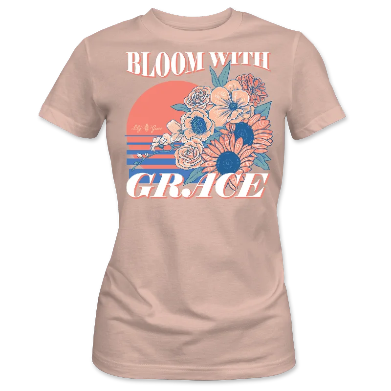 Bloom with Grace- Floral FRONT PRINT T-Shirt