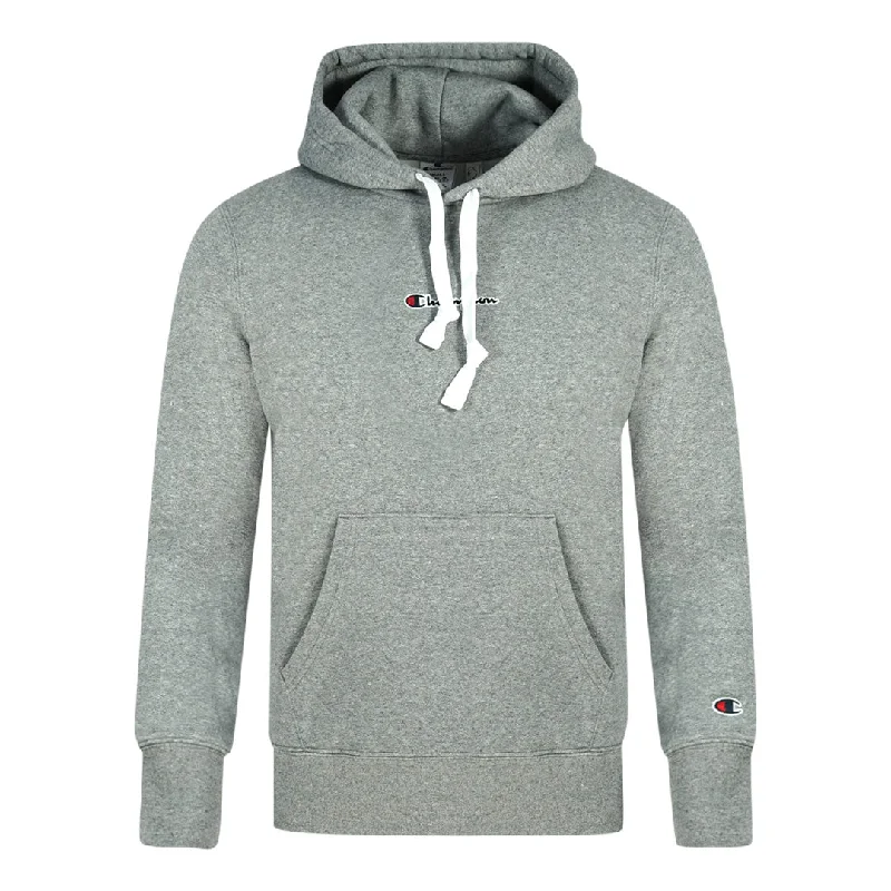 Champion Digital Print Logo Grey Hoodie