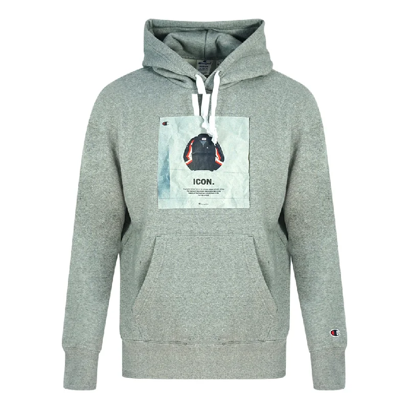 Champion Icon Logo Grey Hoodie