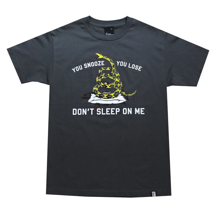 True Mens Don't Sleep T-Shirt Charcoal