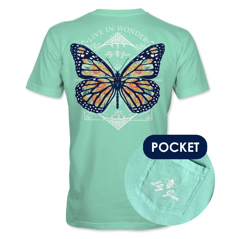 Live in Wonder- Butterfly Mosiac T-Shirt