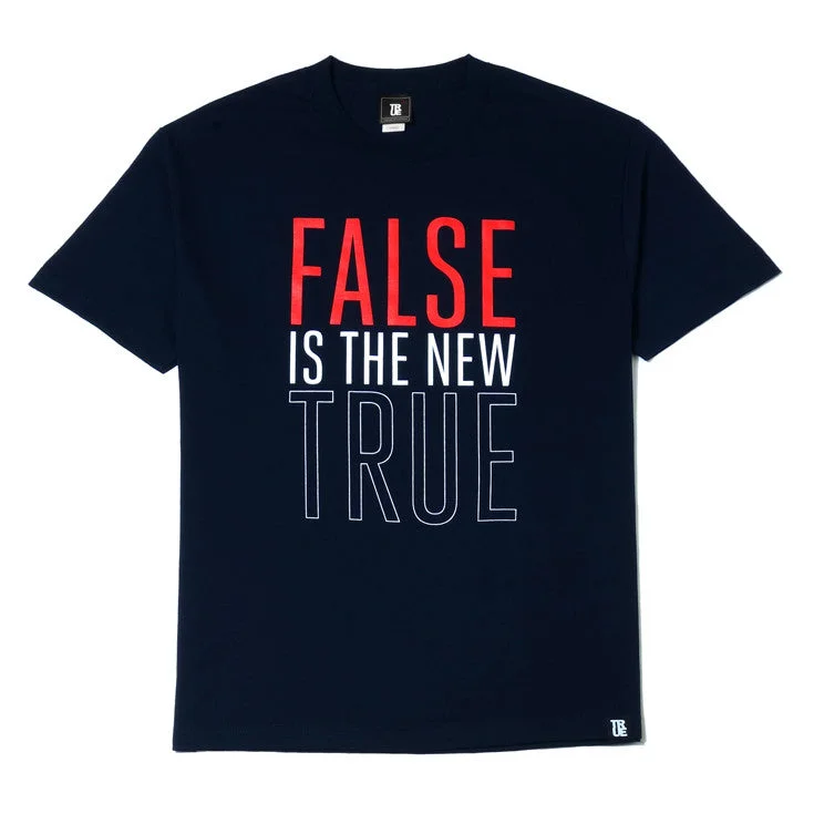 Mens True False Is T-Shirt Navy