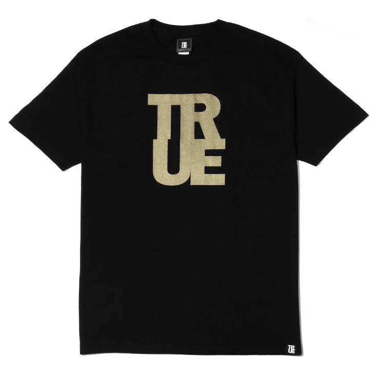 Mens True Logo T-Shirt Black/Gold