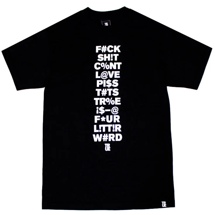 Mens True Four Letter T-Shirt Black