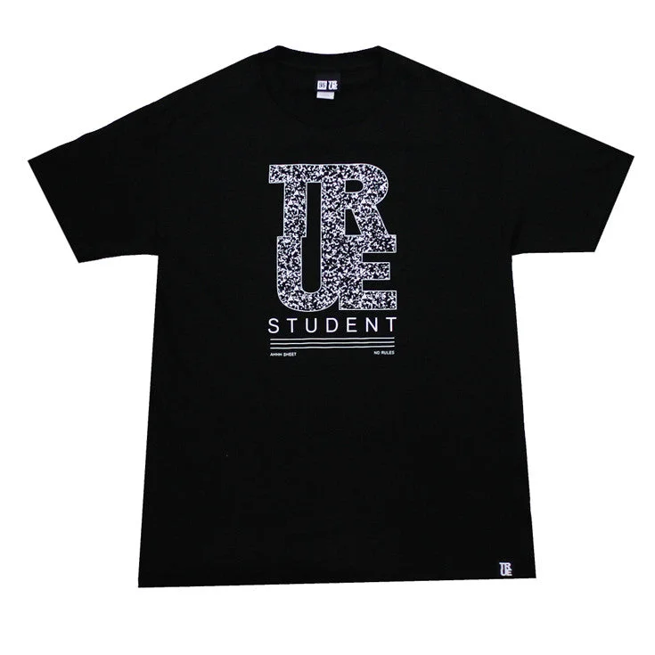 Mens True Student T-Shirt Black