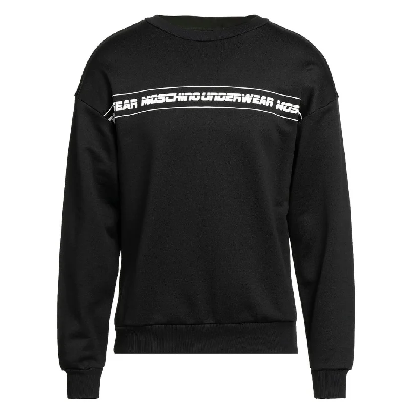 Moschino Panel Brand Logo Black Sweatshirt