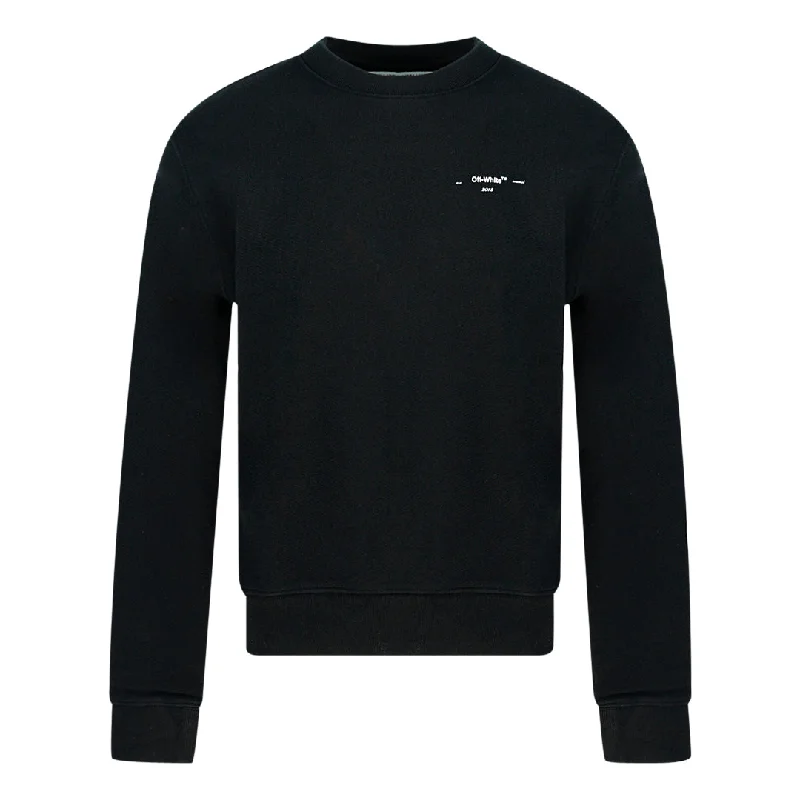 Off White Logo Black Slim Sweatshirt