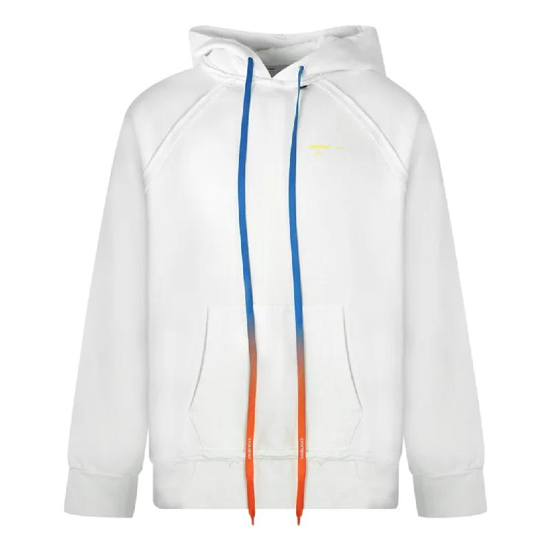 Off-White Long Drawstrings White Oversized Hoodie