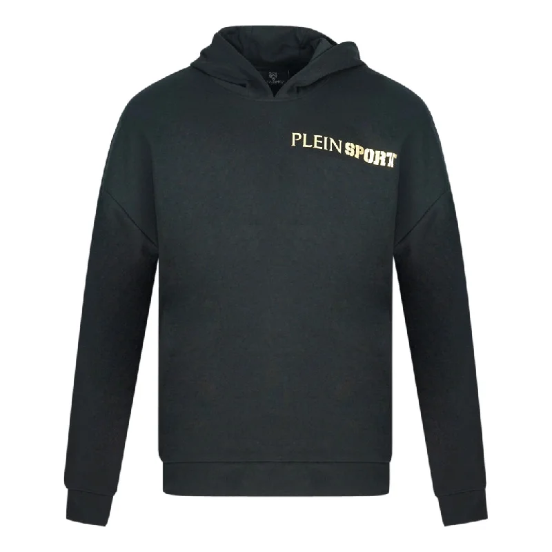 Philipp Plein Sport Block Logo On Chest Black Hoodie