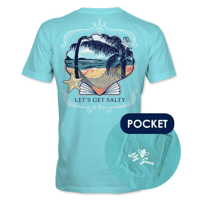 Seashell Scene Salty- Beach Scene T-Shirt