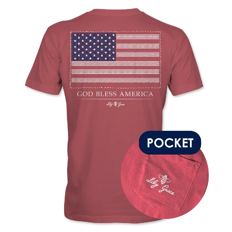 Seersucker Flag- God Bless America T-Shirt