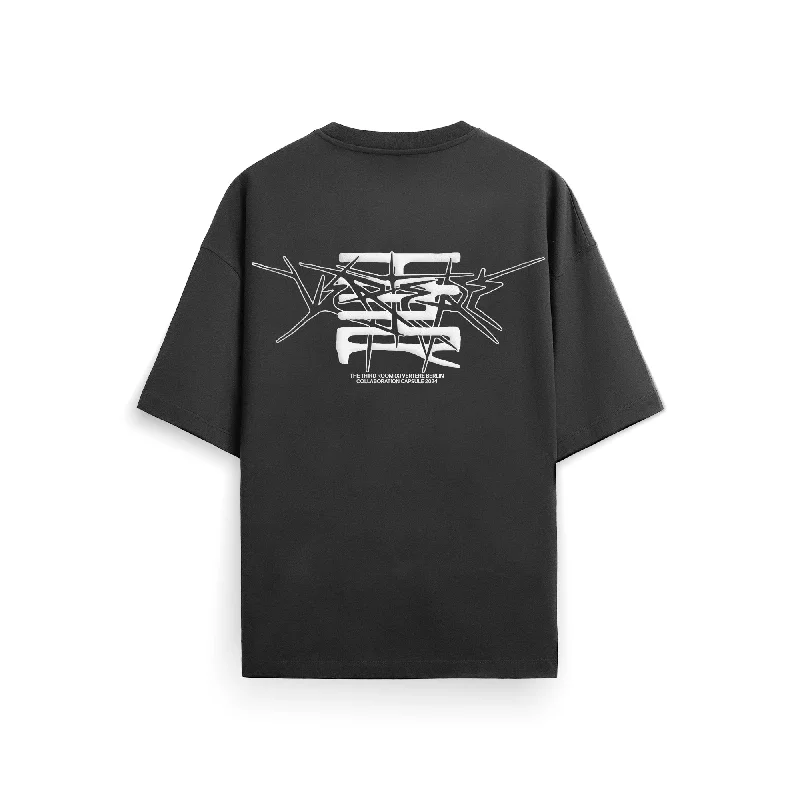 THE THIRD ROOM X VERTERE BERLIN SPIKES T-SHIRT - WASHED BLACK