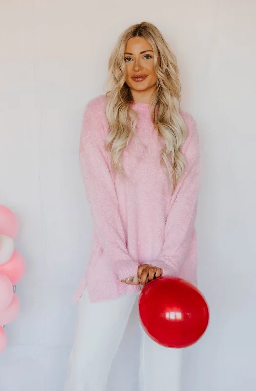 Pink Fuzzy Knit