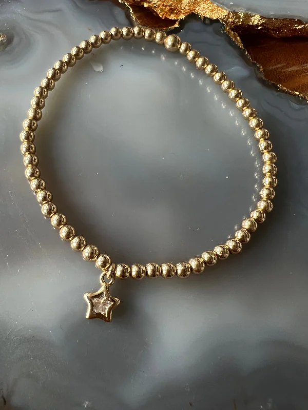 Ruby & Violet Star Charm Bead Bracelet