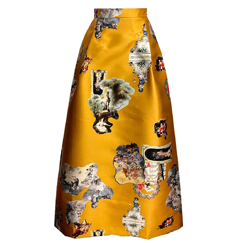 Sicily mustard long skirt