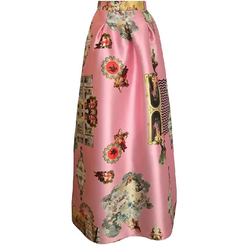 Sicily powder pink long skirt