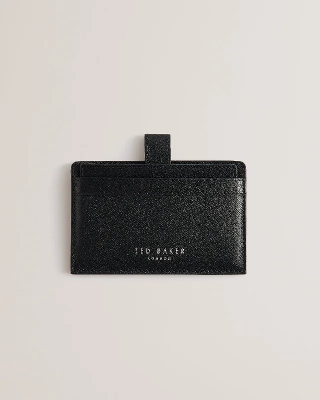 Conby Saffiano Leather Brogue Detail Cardholder Black