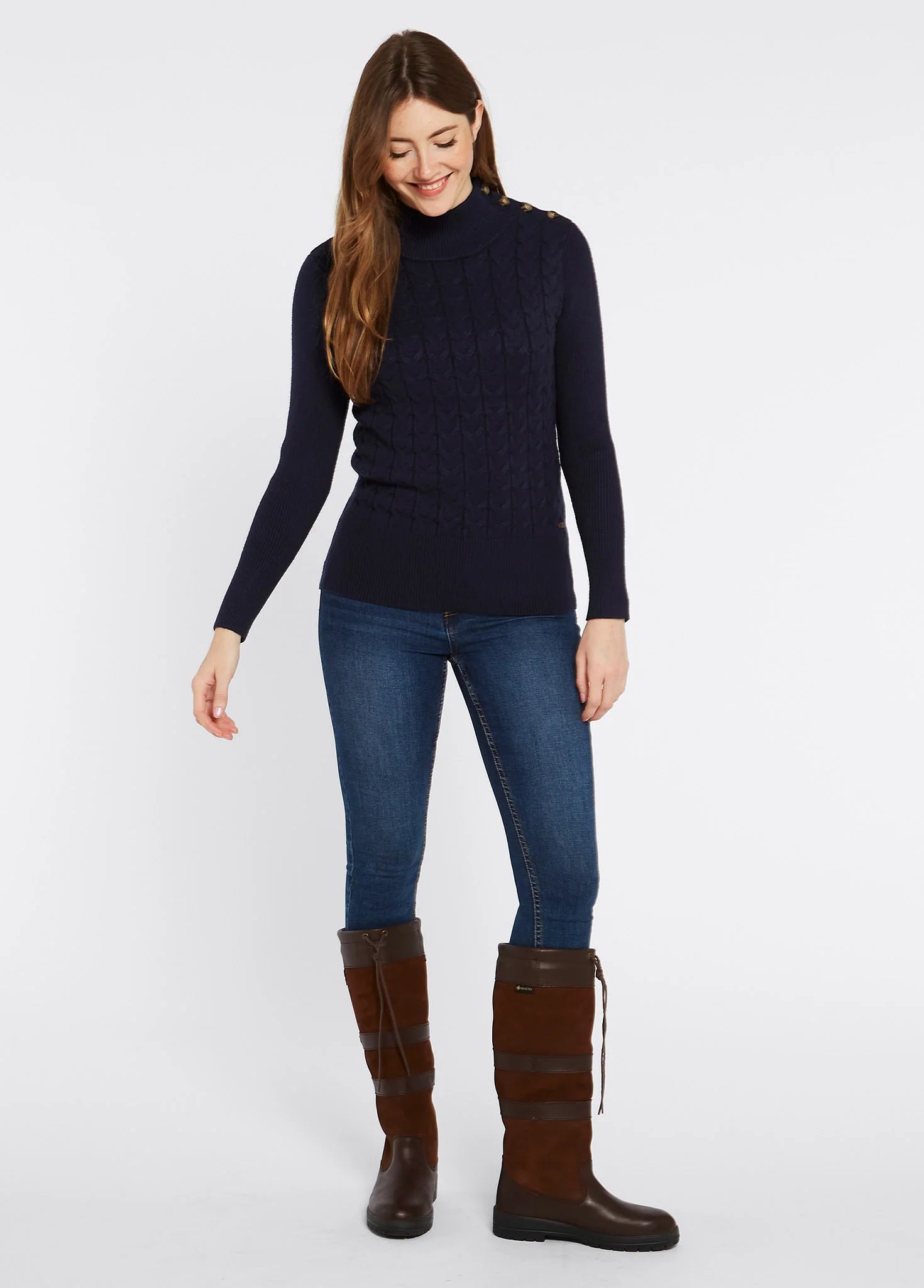 Dubarry Womens Claremont sweater - Navy or sage