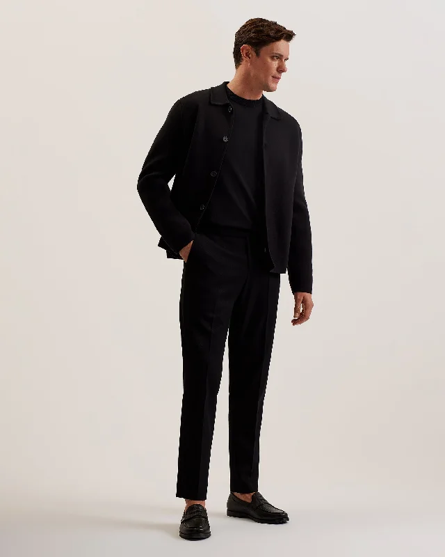 Freder Ls Solid Jacquard Jacket Black