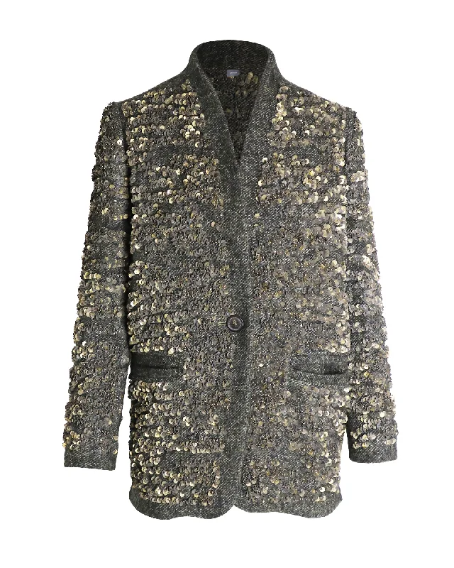 Isabel Marant Sequined Jacket in Green Wool