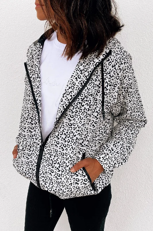 Luxe Leopard Spray Jacket Black