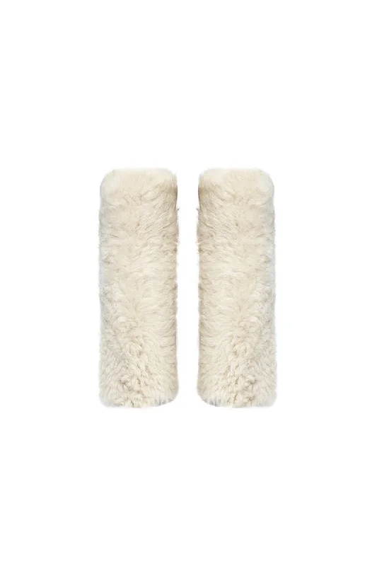 Evelina Women’s Tigrado Shearling Leg Warmers - Ivory