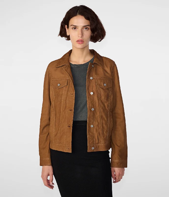 Chloe Leather Trucker Jacket