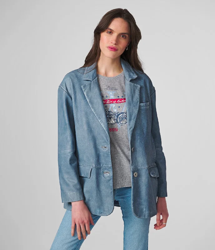 Haven Denim Leather Blazer