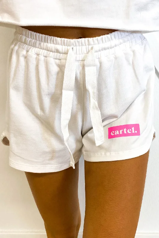 Cartel Tribe Track Short White Pink