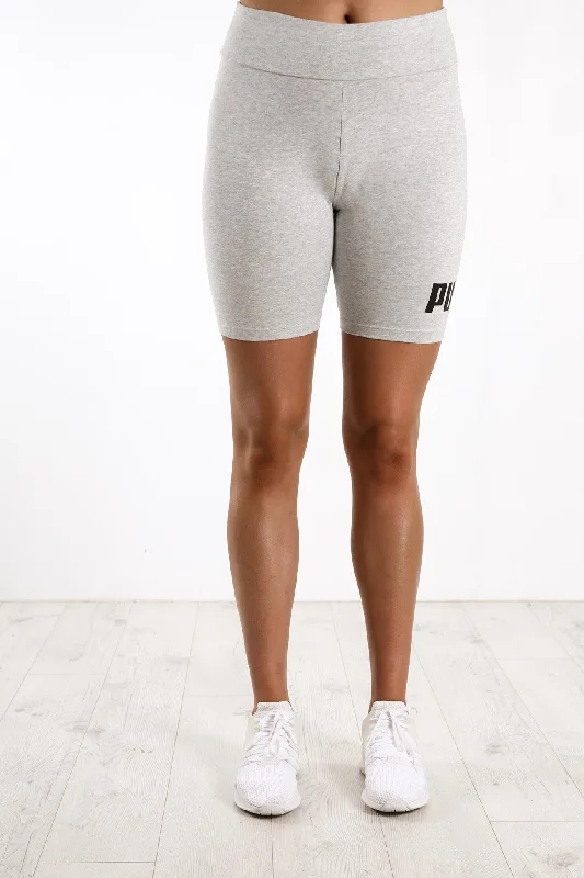 Essentials+ 7in Short Tights Light Grey Heather Black Logo