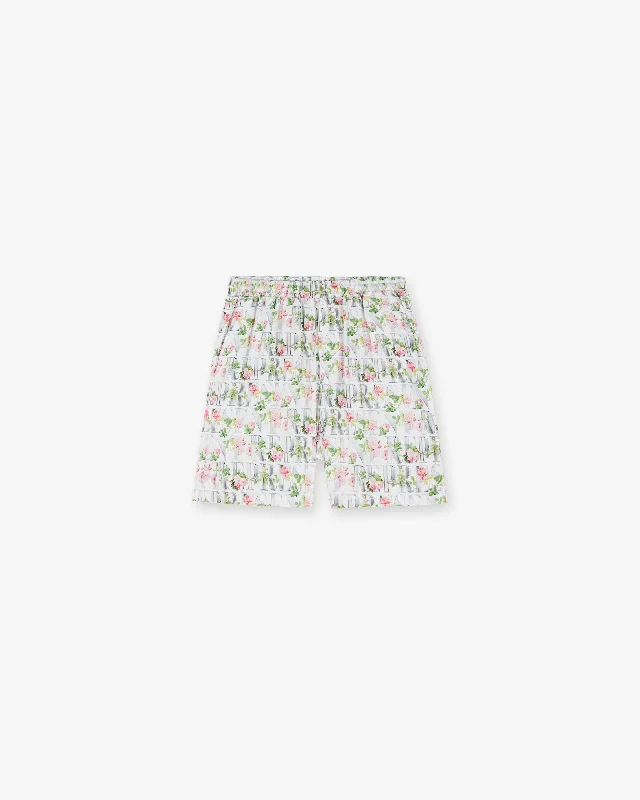 Floral Represent Shorts - Flat White